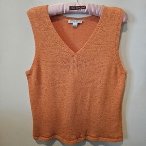 Pendleton Vintage Women's Coral Knit V-Neck Tank Top/Vest, Size LP